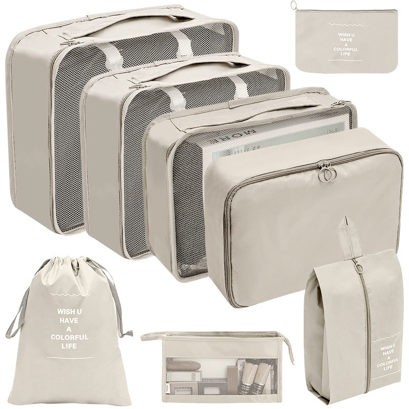 11 Pcs Travel Luggage Bag Set Solid Packaging Cubes Dustproof Storage Bags