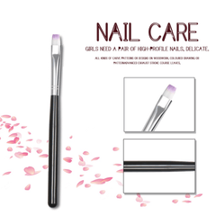 3PCS Nail Art Brush Set Drawing Pen Short Thick Lines Flat Head Phototherapy