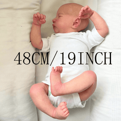 19" Asleep Baby Reborn Doll Soft Silicone Sleeping Girl Realistic