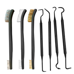 Car Detailing Cleaning Tool Set with Wire Brushes and Nylon Picks