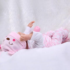 22" Sleeping Reborn Baby Doll Silicone Newborn Girls Bedtime Toys Girls Gift