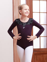 Girl's Gymnastics Tights High Stretch Short Sleeve Dance Clothing