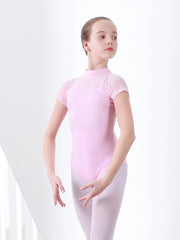 Girl's Gymnastics Tights High Stretch Short Sleeve Leotard