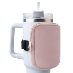 Portable Water Bottle Bag Mini Solid Square Card Case Zipper Travel Accessories