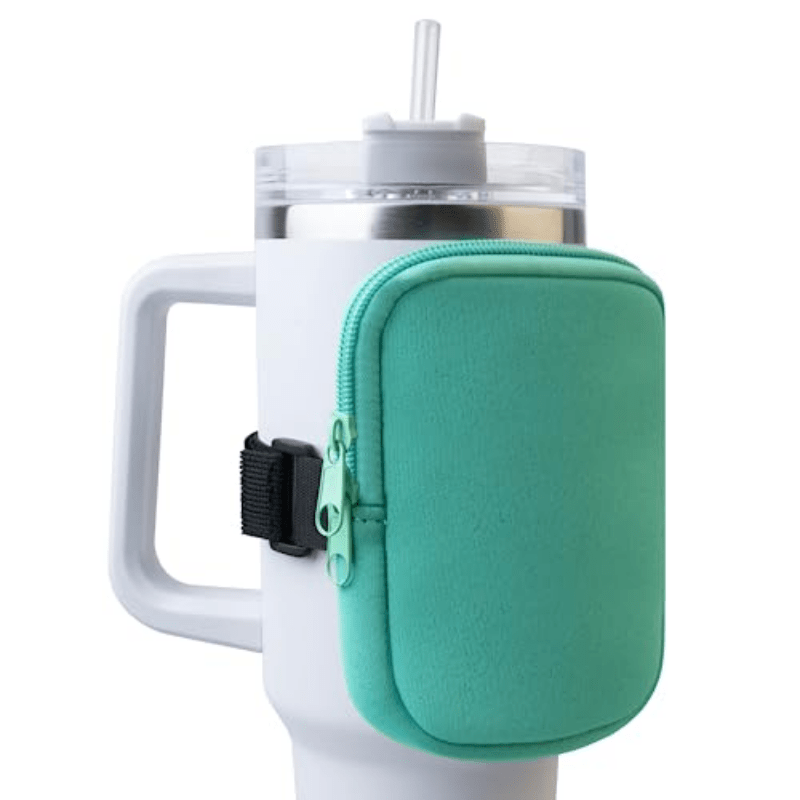 Portable Water Bottle Bag Mini Solid Square Card Case Zipper Travel Accessories