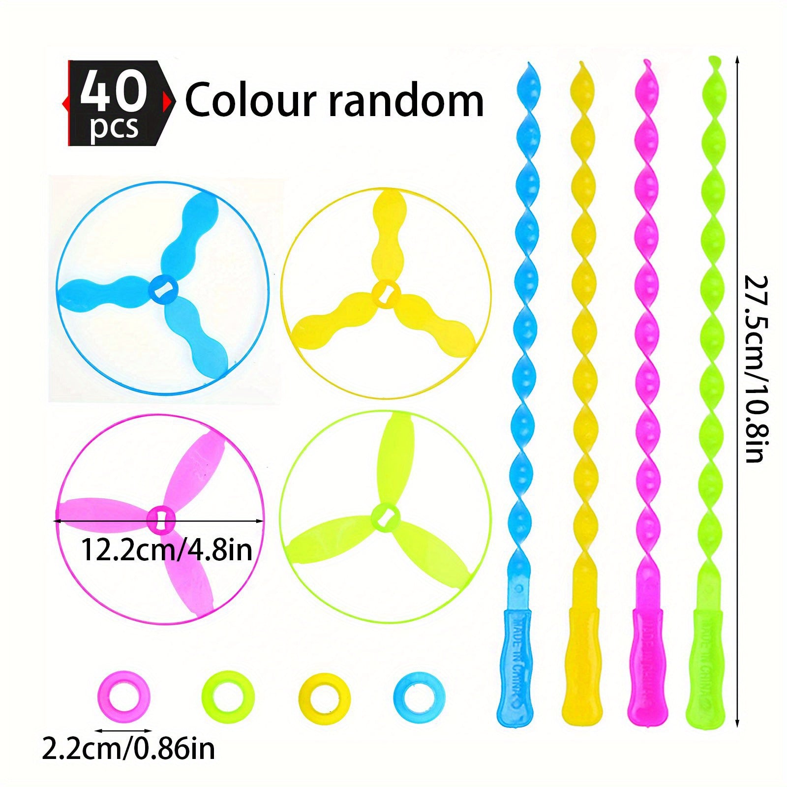40pcs Colorful Flying Elf Educational Toys - Birthday Party Supplies