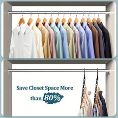 6pcs Magic Hangers Closet Space Saver Hanger Organizer Sturdy Plastic