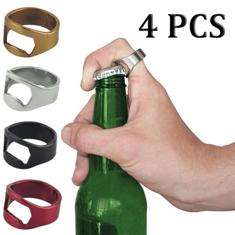 4pcs Stainless Steel Ring Shape Bottle Opener
