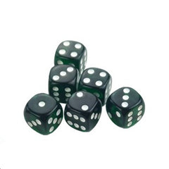 6pcs Acrylic Yellow Green Red Dice Set 16mm Dot Dice Four Tone Six Panel D6 Club