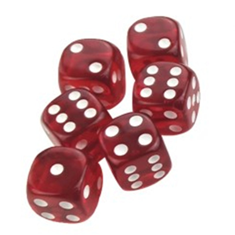 6pcs Acrylic Yellow Green Red Dice Set 16mm Dot Dice Four Tone Six Panel D6 Club