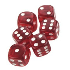6pcs Acrylic Yellow Green Red Dice Set 16mm Dot Dice Four Tone Six Panel D6 Club
