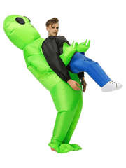 Inflatable Alien Costume for Adults Halloween Funny Blow Up Cosplay