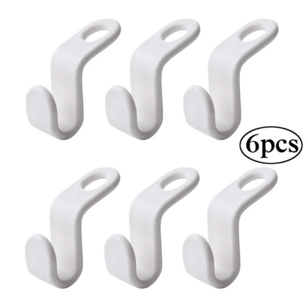 6pcs Space Saving Clothes Rack Connection Hook Cabinet Folding Storage Tools