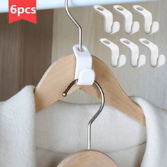 6pcs Space Saving Clothes Rack Connection Hook Cabinet Folding Storage Tools