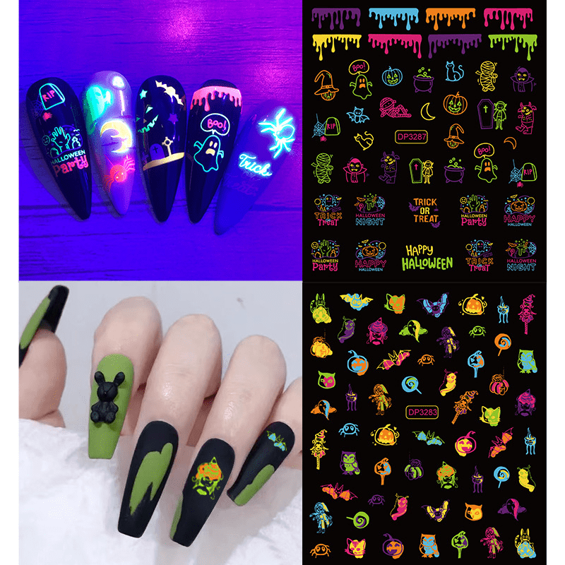 Self Adhesive Cartoon Halloween Nail Art Stickers