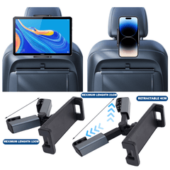 Car Back Seat Headrest Phone Holder Tablet Stand Rear Pillow Bracket