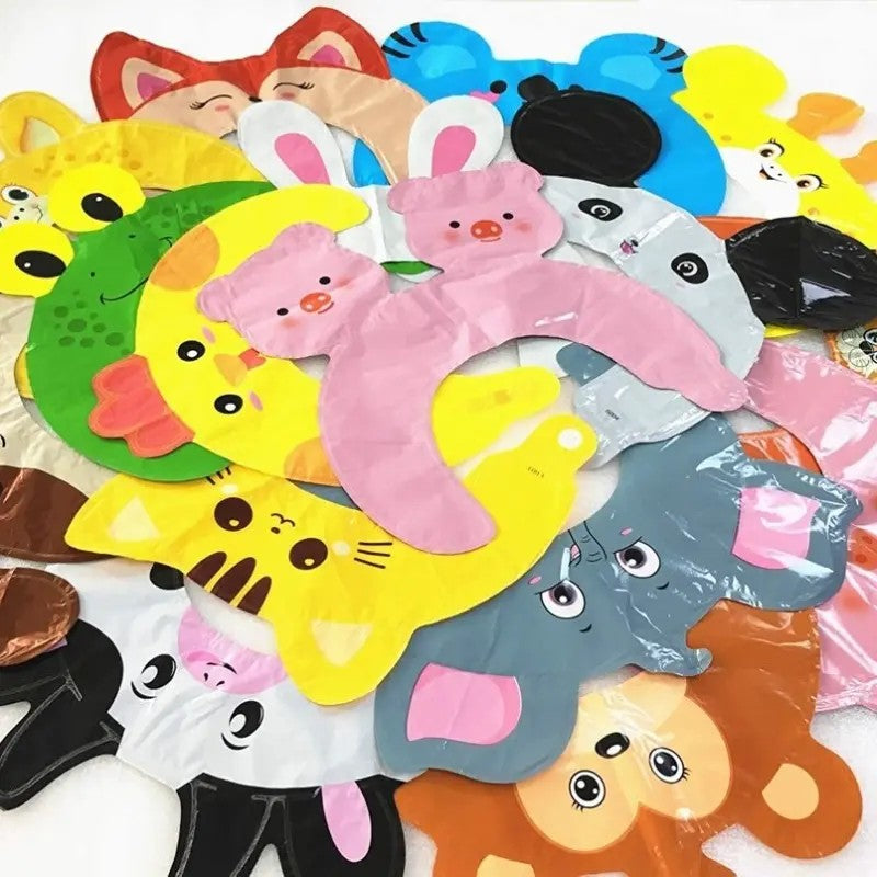 12pcs Inflatable Animal Headband Balloons Jungle Theme Birthday Party Supplies