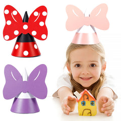Bowknot Kids Paper Hat - Birthday Party Essential, Cute Cartoon Design