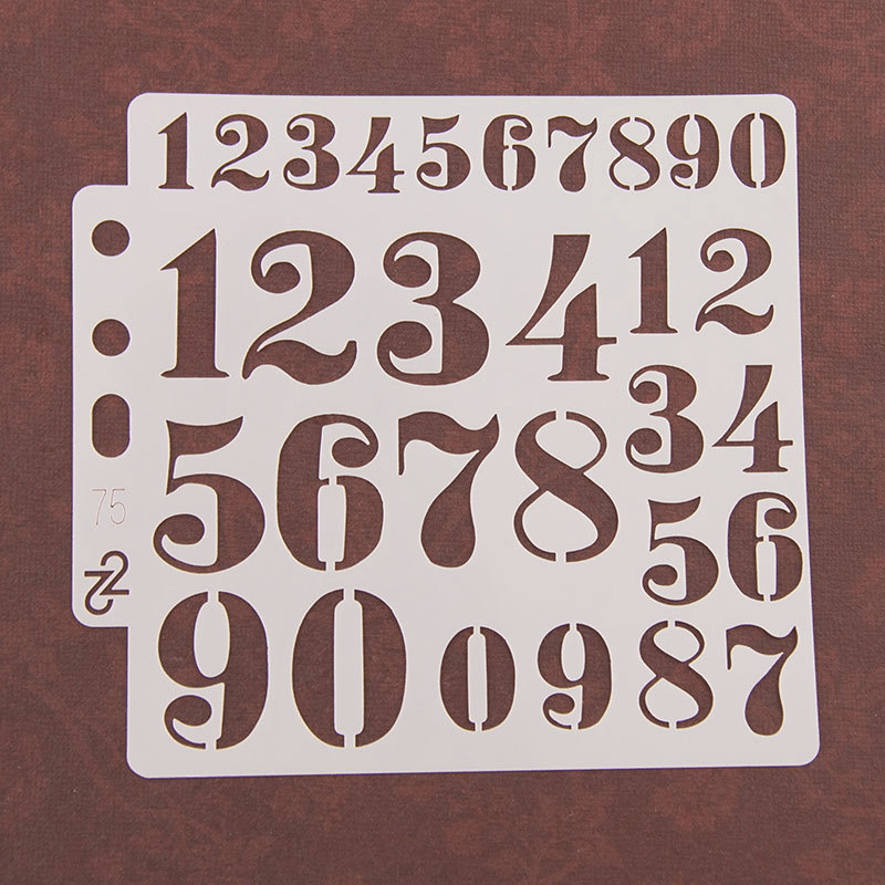 Alphabet Template Painting Scrapbook DIY Drawing Masking Hollowed Out Template