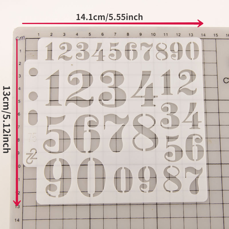 Alphabet Template Painting Scrapbook DIY Drawing Masking Hollowed Out Template
