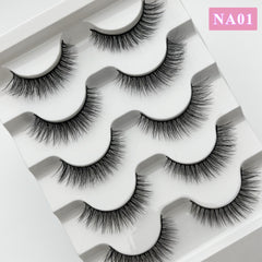 Mikiwi Natural Long Cat Eye Lashes Wispy Fluffy 3D Faux Mink