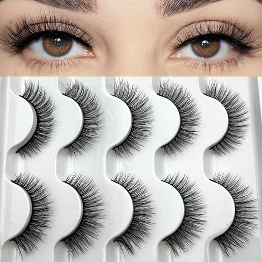 Mikiwi Natural Long Cat Eye Lashes Wispy Fluffy 3D Faux Mink