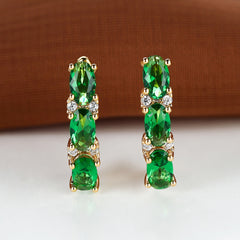 Green Stone Women's Earring Drop Dangle Earrings Gift