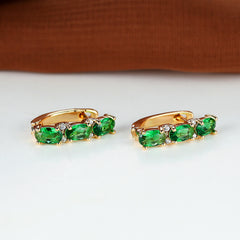 Green Stone Women's Earring Drop Dangle Earrings Gift