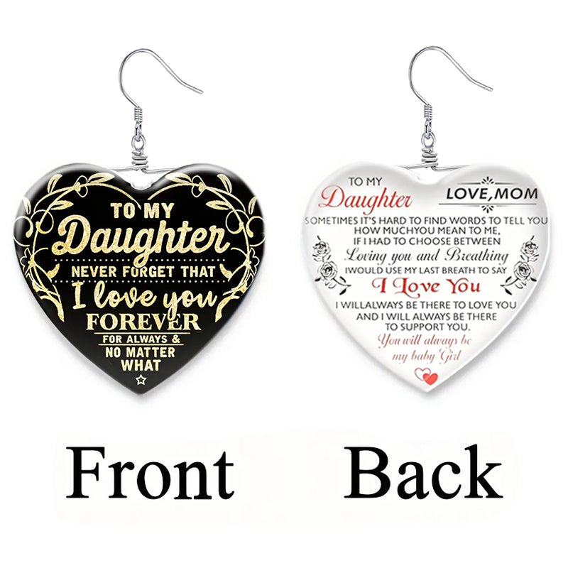 Heart Shaped Crystal Earrings for Girls - Christmas Holiday