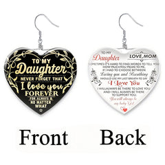 Heart Shaped Crystal Earrings for Girls - Christmas Holiday
