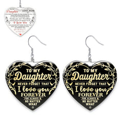 Heart Shaped Crystal Earrings for Girls - Christmas Holiday