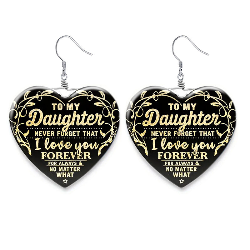 Heart Shaped Crystal Earrings for Girls - Christmas Holiday