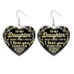 Heart Shaped Crystal Earrings for Girls - Christmas Holiday