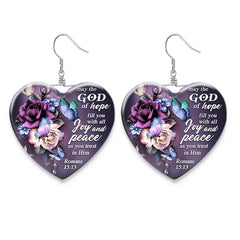 Girl's Heart Crystal Earring For Christmas Holiday