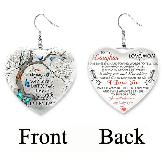 Heart Crystal Earrings for Girl - Christmas Holiday