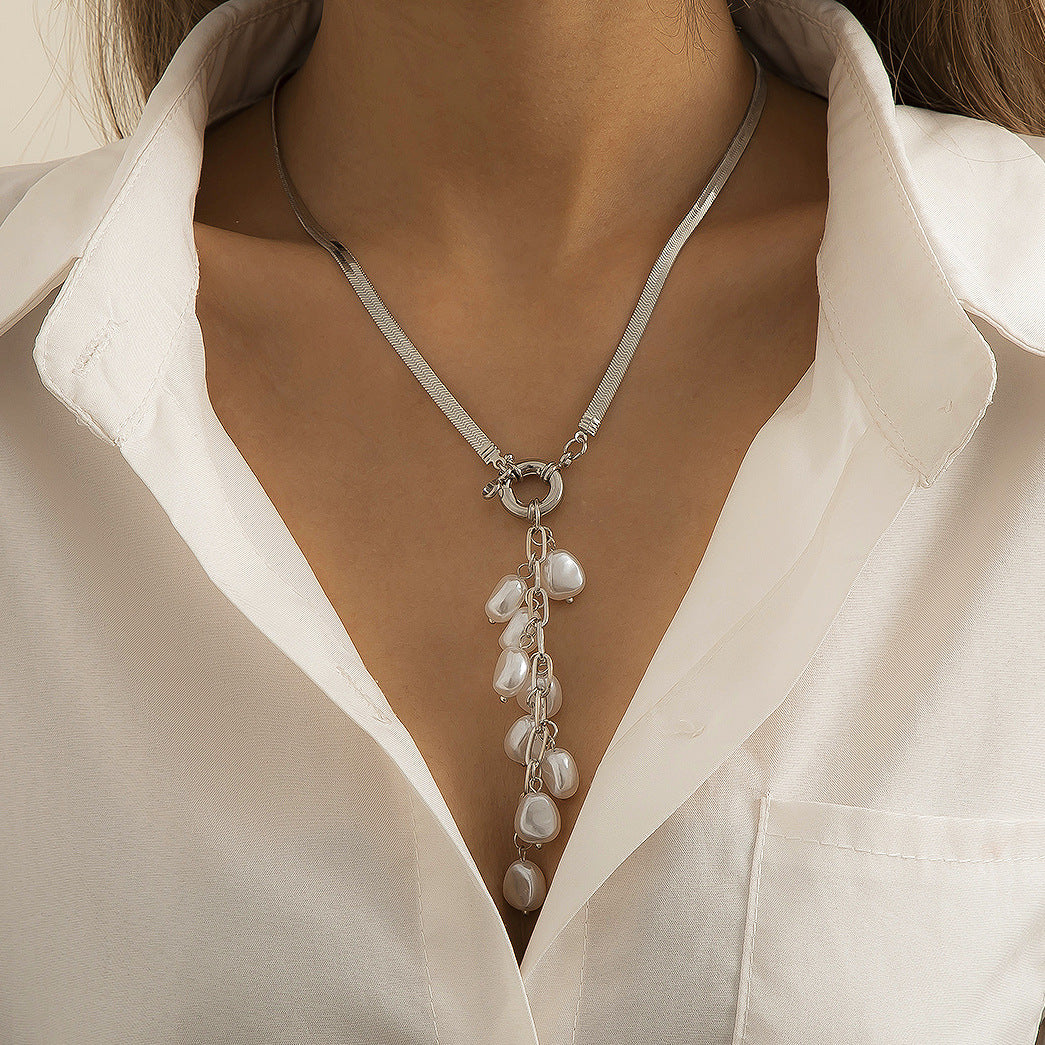 Baroque Palace Style Y Lariat Necklace Party Jewelry