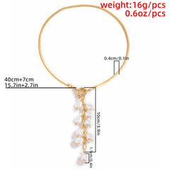 Baroque Palace Style Y Lariat Necklace Party Jewelry