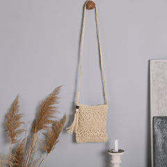 Hollow Pattern Square Woven Bag Straw Shoulder Bag