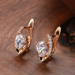 Water Drop Stone Dangle Earrings Bride Wedding Jewelry Halloween Christmas Gift