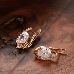 Water Drop Stone Dangle Earrings Bride Wedding Jewelry Halloween Christmas Gift