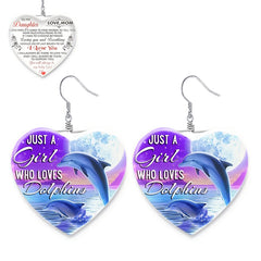 Heart Shaped Crystal Earrings for Girls - Christmas Gift