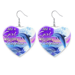 Heart Shaped Crystal Earrings for Girls - Christmas Gift
