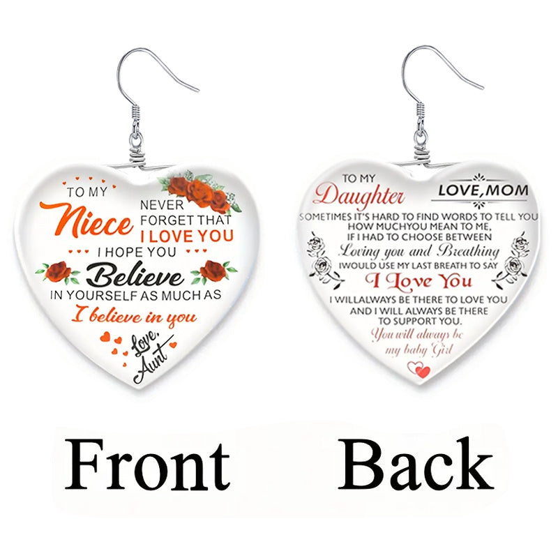 Heart Shaped Crystal Earring For Girls - Christmas Gift