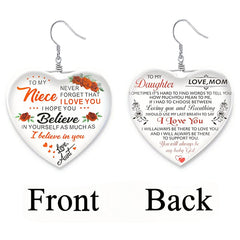 Heart Shaped Crystal Earring For Girls - Christmas Gift
