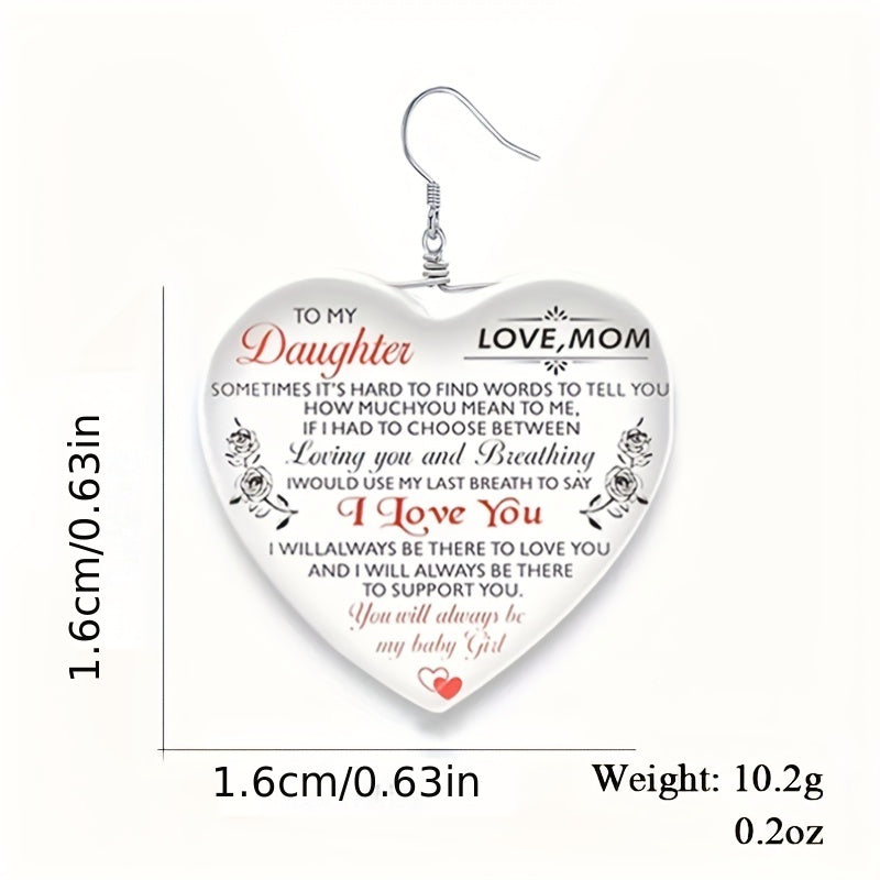 Heart Shaped Crystal Earring For Girls - Christmas Gift