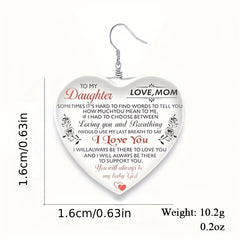 Heart Shaped Crystal Earring For Girls - Christmas Gift