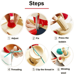 Manual Yarn Bobbin Winder for Small Wool Bobbins
