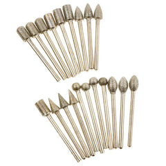 20pcs Diamond Grinding Heads Mini Bit For Rotary Drill Tool