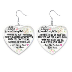 Heart Shaped Crystal Earrings for Girls