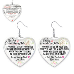 Heart Shaped Crystal Earrings for Girls
